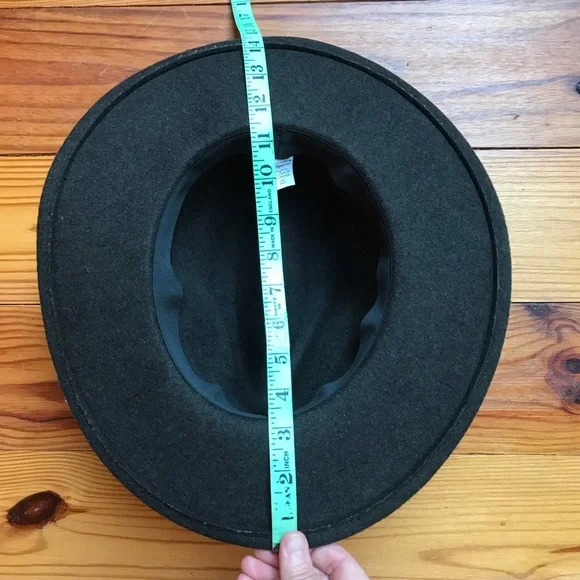World Market Green Olive Wool Wide Brim Hat, EUC, 22” - Picture 8 of 16